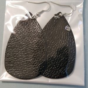 Faux leather earrings